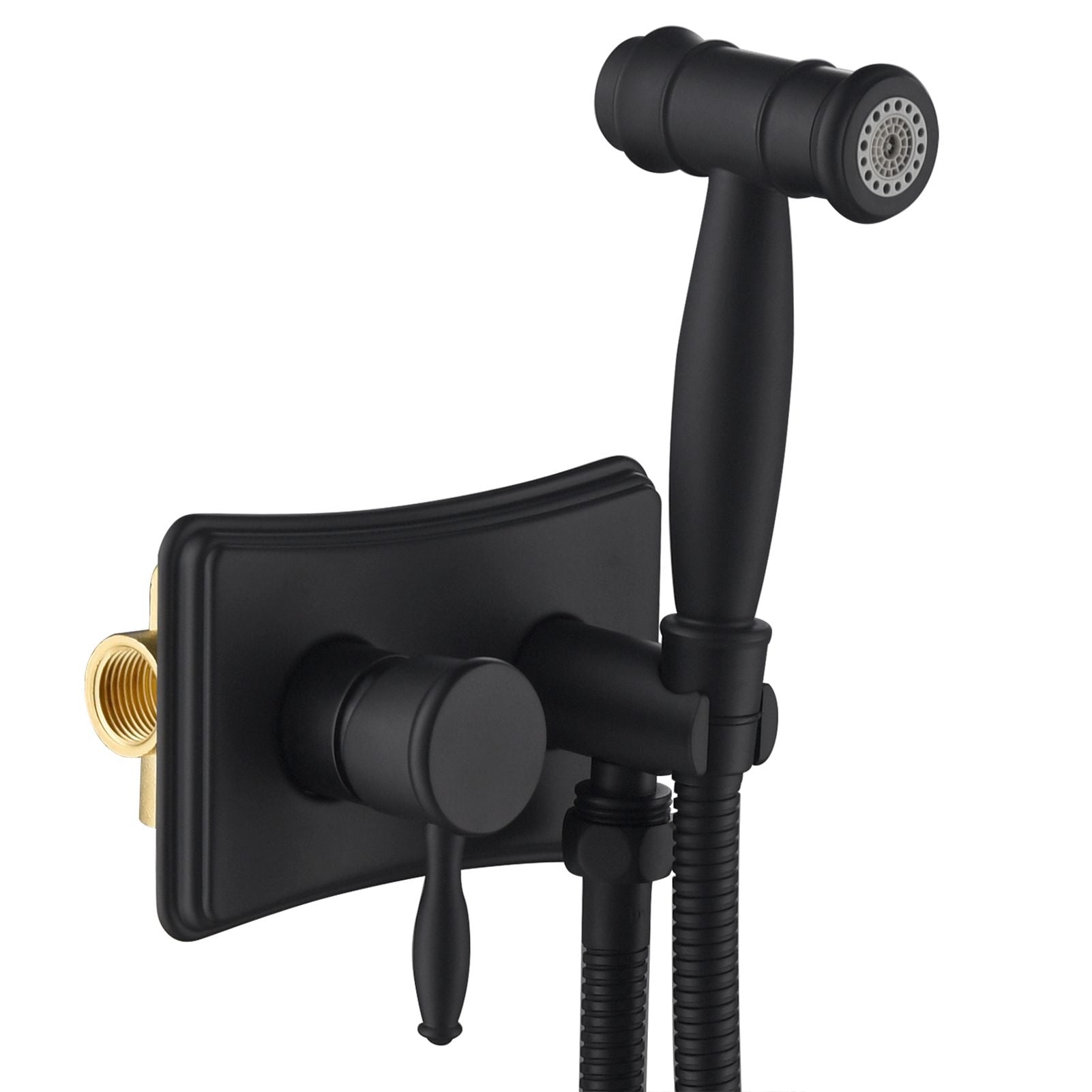 Stainless Steel Toilet Handheld Sprayer Kit Hot and Cold Water Black Bidet Sprayer Set - JM Variety Store